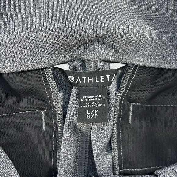 Athleta Women's Large Venice Jogger High Rise Pants Gray Pockets Workout Yoga - Picture 7 of 14